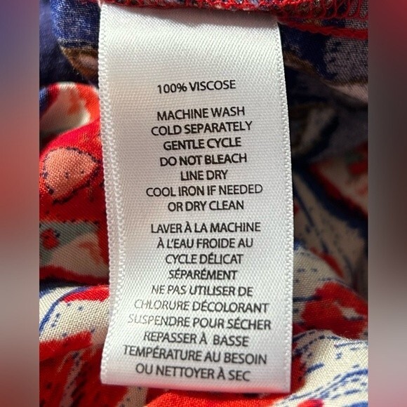 Beach Lunch Lounge long sleeve tunic print dress lightweight Medium Boho Festive - Picture 7 of 7